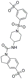 5-(METHYLSULFONYL)-N-(1-([3-(METHYLSULFONYL)PHENYL]SULFONYL)PIPERIDIN-4-YL)INDOLINE-1-CARBOXAMIDE Struktur