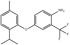 4-(2-ISOPROPYL-5-METHYLPHENOXY)-2-(TRIFLUOROMETHYL)ANILINE Struktur