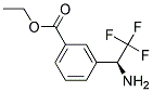 3-((S)-1-AMINO-2,2,2-TRIFLUORO-ETHYL)-BENZOIC ACID ETHYL ESTER Struktur