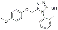 5-((4-METHOXYPHENOXY)METHYL)-4-(2-METHYLPHENYL)-4H-1,2,4-TRIAZOLE-3-THIOL Struktur