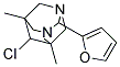 6-CHLORO-2-(2-FURYL)-5,7-DIMETHYL-1,3-DIAZATRICYCLO[3.3.1.1(3,7)]DECANE Struktur