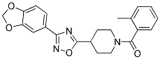 4-[3-(1,3-BENZODIOXOL-5-YL)-1,2,4-OXADIAZOL-5-YL]-1-(2-METHYLBENZOYL)PIPERIDINE Struktur