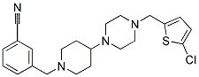 3-[(4-(4-[(5-CHLORO-2-THIENYL)METHYL]PIPERAZIN-1-YL)PIPERIDIN-1-YL)METHYL]BENZONITRILE Struktur