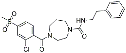 4-[2-CHLORO-4-(METHYLSULFONYL)BENZOYL]-N-(2-PHENYLETHYL)-1,4-DIAZEPANE-1-CARBOXAMIDE Struktur