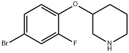 3-(4-BROMO-2-FLUOROPHENOXY)PIPERIDINE Struktur