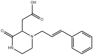 [3-OXO-1-(3-PHENYL-ALLYL)-PIPERAZIN-2-YL]-ACETIC ACID Struktur