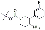 TERT-BUTYL 4-AMINO-3-(3-FLUOROPHENYL)PIPERIDINE-1-CARBOXYLATE Struktur