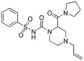 4-ALLYL-N-(PHENYLSULFONYL)-2-(PYRROLIDIN-1-YLCARBONYL)PIPERAZINE-1-CARBOXAMIDE Struktur