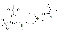 4-[3,5-BIS(METHYLSULFONYL)BENZOYL]-N-(2-METHOXYPHENYL)-1,4-DIAZEPANE-1-CARBOXAMIDE Struktur