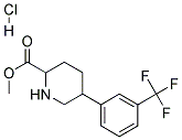 METHYL 5-(3-(TRIFLUOROMETHYL)PHENYL)PIPERIDINE-2-CARBOXYLATE HYDROCHLORIDE Struktur