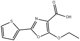 5-ETHOXY-2-THIEN-2-YL-1,3-OXAZOLE-4-CARBOXYLIC ACID Struktur