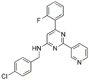 N-(4-CHLOROBENZYL)-6-(2-FLUOROPHENYL)-2-PYRIDIN-3-YLPYRIMIDIN-4-AMINE Struktur