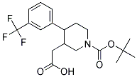 N-BOC-4-(3-TRIFLUOROMETHYLPHENYL)-PIPERIDINE-3-ACETIC ACID Struktur