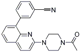 3-[2-(4-ACETYLPIPERAZIN-1-YL)QUINOLIN-8-YL]BENZONITRILE Struktur