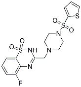 5-FLUORO-3-([4-(2-THIENYLSULFONYL)PIPERAZIN-1-YL]METHYL)-2H-1,2,4-BENZOTHIADIAZINE 1,1-DIOXIDE