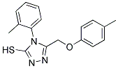 5-((4-METHYLPHENOXY)METHYL)-4-(2-METHYLPHENYL)-4H-1,2,4-TRIAZOLE-3-THIOL Struktur