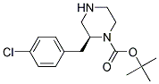 (S)-2-(4-CHLORO-BENZYL)-PIPERAZINE-1-CARBOXYLIC ACID TERT-BUTYL ESTER Struktur