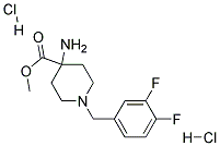 METHYL 4-AMINO-1-(3,4-DIFLUOROBENZYL)PIPERIDINE-4-CARBOXYLATE DIHYDROCHLORIDE Struktur