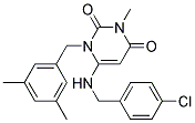 6-[(4-CHLOROBENZYL)AMINO]-1-(3,5-DIMETHYLBENZYL)-3-METHYLPYRIMIDINE-2,4(1H,3H)-DIONE Struktur