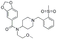 N-(2-METHOXYETHYL)-N-(1-[2-(METHYLSULFONYL)BENZYL]PIPERIDIN-4-YL)-1,3-BENZODIOXOLE-5-CARBOXAMIDE Struktur