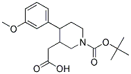 N-BOC-4-(3-METHOXYPHENYL)-PIPERIDINE-3-ACETIC ACID Struktur