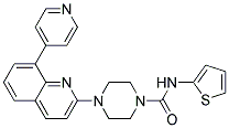 4-(8-PYRIDIN-4-YLQUINOLIN-2-YL)-N-2-THIENYLPIPERAZINE-1-CARBOXAMIDE Struktur