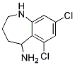 6,8-DICHLORO-2,3,4,5-TETRAHYDRO-1H-BENZO[B]AZEPIN-5-YLAMINE Struktur