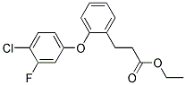 3-[2-(4-CHLORO-3-FLUORO-PHENOXY)-PHENYL]-PROPIONIC ACID ETHYL ESTER Struktur