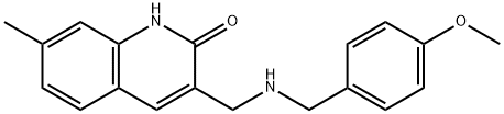 3-[(4-METHOXY-BENZYLAMINO)-METHYL]-7-METHYL-1H-QUINOLIN-2-ONE Struktur