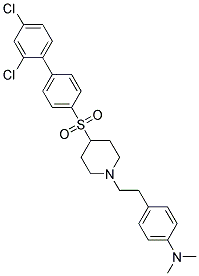 4-(2-(4-[(2',4'-DICHLOROBIPHENYL-4-YL)SULFONYL]PIPERIDIN-1-YL)ETHYL)-N,N-DIMETHYLANILINE Struktur