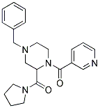 4-BENZYL-1-(PYRIDIN-3-YLCARBONYL)-2-(PYRROLIDIN-1-YLCARBONYL)PIPERAZINE Struktur