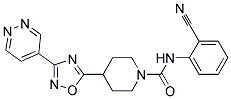 N-(2-CYANOPHENYL)-4-(3-PYRIDAZIN-4-YL-1,2,4-OXADIAZOL-5-YL)PIPERIDINE-1-CARBOXAMIDE Struktur