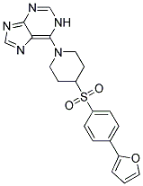 6-(4-([4-(2-FURYL)PHENYL]SULFONYL)PIPERIDIN-1-YL)-1H-PURINE Struktur