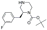 (S)-2-(3-FLUORO-BENZYL)-PIPERAZINE-1-CARBOXYLIC ACID TERT-BUTYL ESTER Struktur