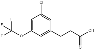 3-[3-CHLORO-5-(TRIFLUOROMETHOXY)PHENYL]PROPIONIC ACID Struktur