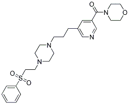 4-([5-(3-(4-[2-(PHENYLSULFONYL)ETHYL]PIPERAZIN-1-YL)PROPYL)PYRIDIN-3-YL]CARBONYL)MORPHOLINE Struktur