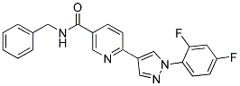 N-BENZYL-6-[1-(2,4-DIFLUOROPHENYL)-1H-PYRAZOL-4-YL]NICOTINAMIDE Struktur