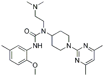 N-[2-(DIMETHYLAMINO)ETHYL]-N-[1-(4,6-DIMETHYLPYRIMIDIN-2-YL)PIPERIDIN-4-YL]-N'-(2-METHOXY-5-METHYLPHENYL)UREA Struktur