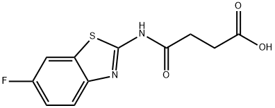 4-((6-FLUORO-1,3-BENZOTHIAZOL-2-YL)AMINO)-4-OXOBUTANOIC ACID Struktur