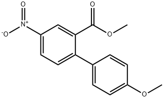 METHYL 4'-METHOXY-4-NITRO[1,1'-BIPHENYL]-2-CARBOXYLATE Struktur