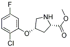 METHYL (2S,4S)-4-(2-CHLORO-5-FLUOROPHENOXY)-2-PYRROLIDINECARBOXYLATE Struktur