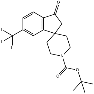 TERT-BUTYL 3-OXO-6-(TRIFLUOROMETHYL)-2,3-DIHYDROSPIRO[INDENE-1,4'-PIPERIDINE]-1'-CARBOXYLATE Struktur