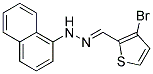 N-(3-BROMO-THIOPHEN-2-YLMETHYLENE)-N'-NAPHTHALEN-1-YL-HYDRAZINE Struktur