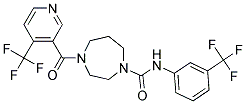 N-[3-(TRIFLUOROMETHYL)PHENYL]-4-([4-(TRIFLUOROMETHYL)PYRIDIN-3-YL]CARBONYL)-1,4-DIAZEPANE-1-CARBOXAMIDE Struktur