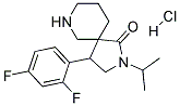 4-(2,4-DIFLUOROPHENYL)-2-ISOPROPYL-2,7-DIAZASPIRO[4.5]DECAN-1-ONE HYDROCHLORIDE Struktur