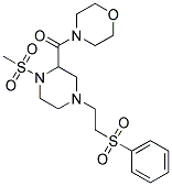 4-((1-(METHYLSULFONYL)-4-[2-(PHENYLSULFONYL)ETHYL]PIPERAZIN-2-YL)CARBONYL)MORPHOLINE Struktur