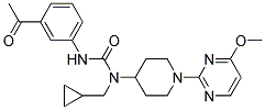 N'-(3-ACETYLPHENYL)-N-(CYCLOPROPYLMETHYL)-N-[1-(4-METHOXYPYRIMIDIN-2-YL)PIPERIDIN-4-YL]UREA Struktur