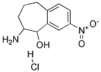 6-AMINO-3-NITRO-6,7,8,9-TETRAHYDRO-5H-BENZOCYCLOHEPTEN-5-OL HYDROCHLORIDE Struktur