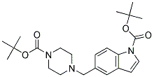 TERT-BUTYL5-([4-(TERT-BUTOXYCARBONYL)-PIPERAZIN-1-YL]-METHYL)-1H-INDOLE-1-CARBOXYLATE Struktur