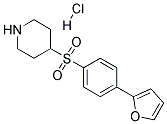 4-([4-(2-FURYL)PHENYL]SULFONYL)PIPERIDINE HYDROCHLORIDE Struktur